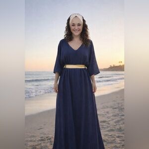 Custom Made Semi-Sheer Chiton Cover-Up with belt | beachwear | maternity picture